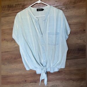 Fabrik Top Blouse Blue and white stripe